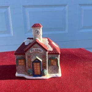 Vintage Colonial Candle Porcelain Votive School Candle Holder